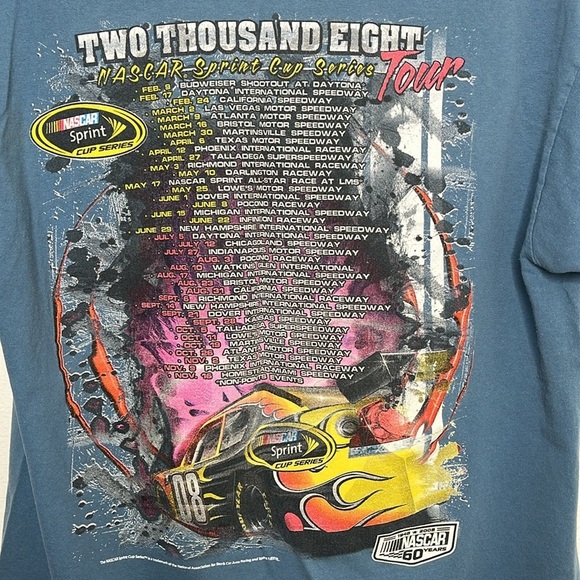 2008 Blue Nascar Sprint Cup Short Sleeve Tee Men Size L - Picture 4 of 4